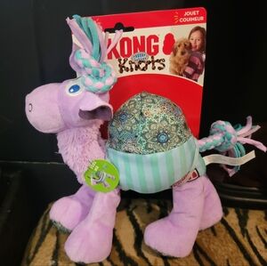 KONG Dog Knots Lavender Camel Stuffed Toy W Rope Sz Med/ Large New Ea.